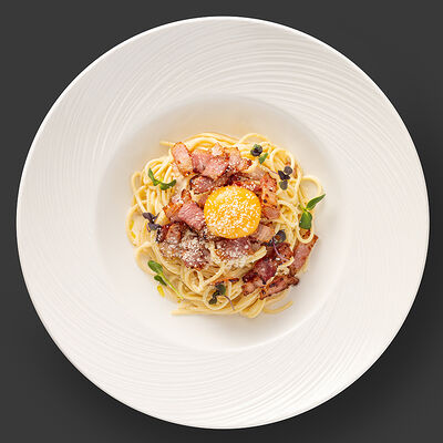Спагетти карбонара в Secret Kitchen по цене 790 ₽